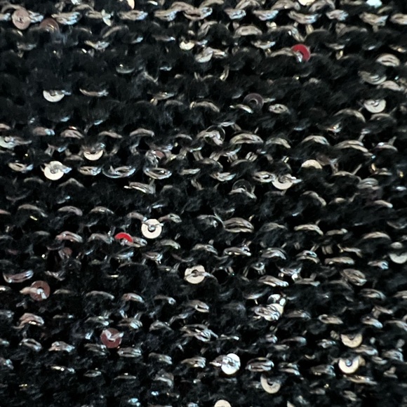 Faded Glory women’s long sleeve black and gray sequin top silk bottom hem XL - Picture 4 of 8